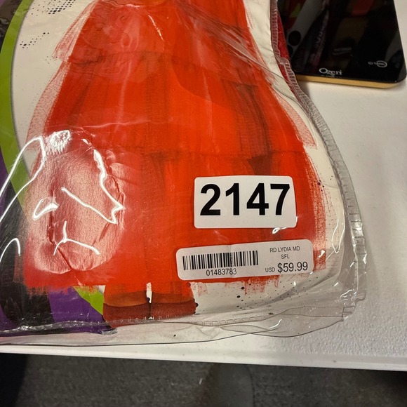 Beetlejuice‎ Lydia Deetz Red Wedding Dress Veil Costume Adult medium 8-10 - Picture 9 of 10